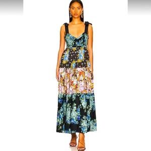 Free People Bluebell Maxi Dress in Cool Combo, M